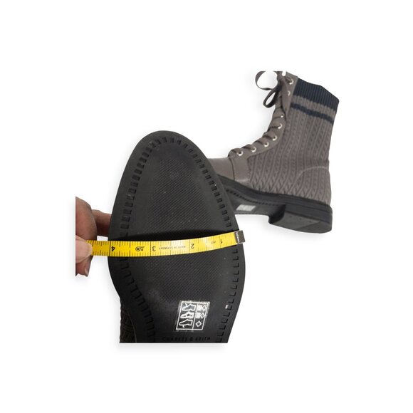 Charles & Keith Faux Leather Woven Boots SZ 36  Brown High Lace Up Boots - Picture 7 of 12